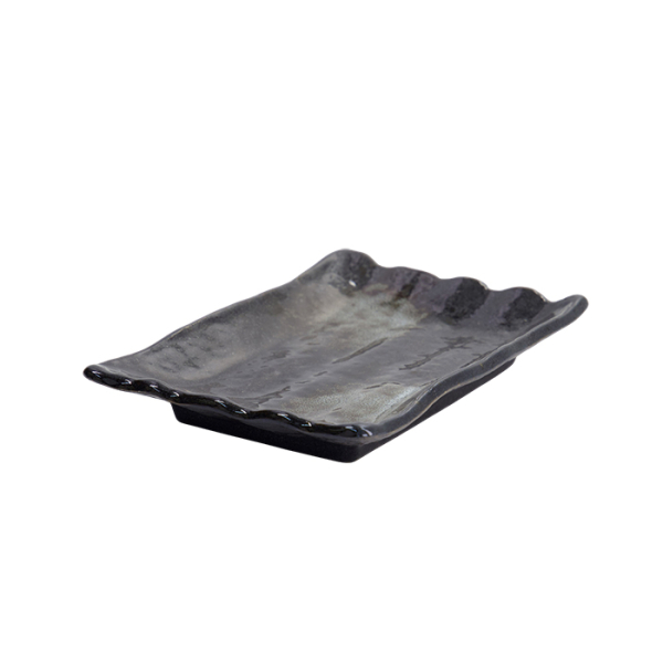 TDS, Plate, Black, 15.5x11x2.5cm - Item No. 22233