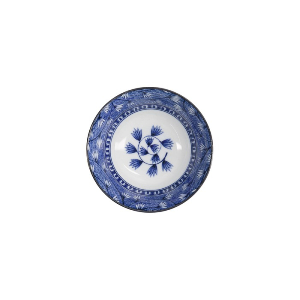 Reisschale Hana Blue Mixed Bowls Tsuta Karakusa Weiß/Blau, Porzellan, Ø 14,8 × 6,8 cm, 550 ml, Art.-Nr. 22269