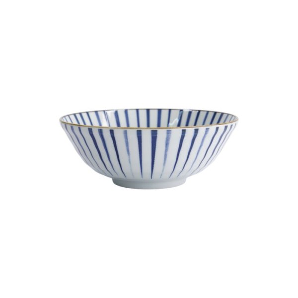 Ramen Bowl Natsu Tokusa Blue/White, Porcelain, Ø 21 × 7.8 cm, 1 l, Item No. 22328