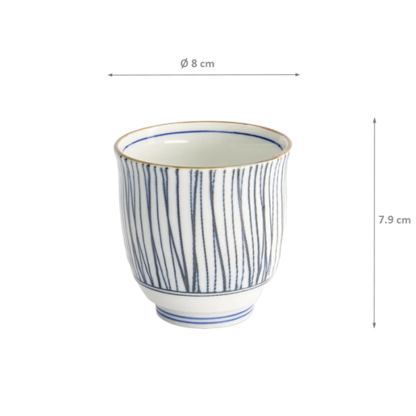Tea cup, Blue/White, Ø 8x7.9cm, Item No. 22458
