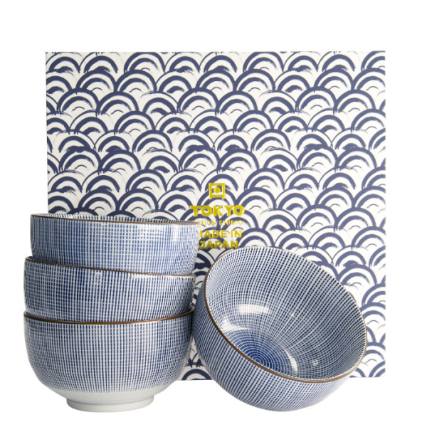 TDS, 4 Bowls Set, Sendan Tokusa, Ø 12,8 cm, Item No. 22511