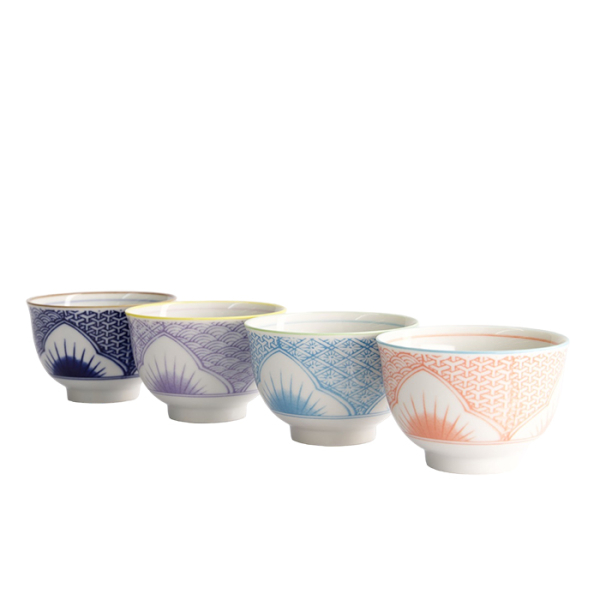 TDS, Teacup Giftset, Lily Flower, 4-piece set, Ø 8.4x5.5cm, 150 ml - Item no. 22642