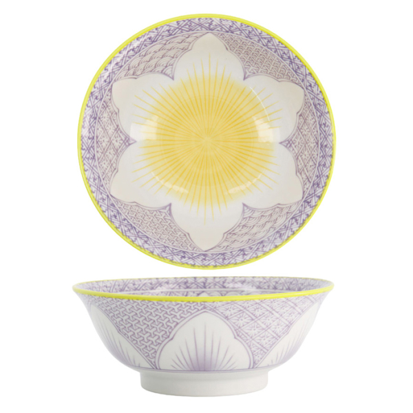 TDS, Ramen Bowl Giftset, Lily Flower, 2-piece set, Ø 20.5 x 8cm 1200ml, Itm No. 22646