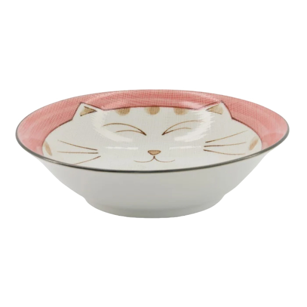 TDS, Rice Bowl, Kawaii Cat Neko, Pink, Ø 16.5 cm 450 ml - Item No. 2468
