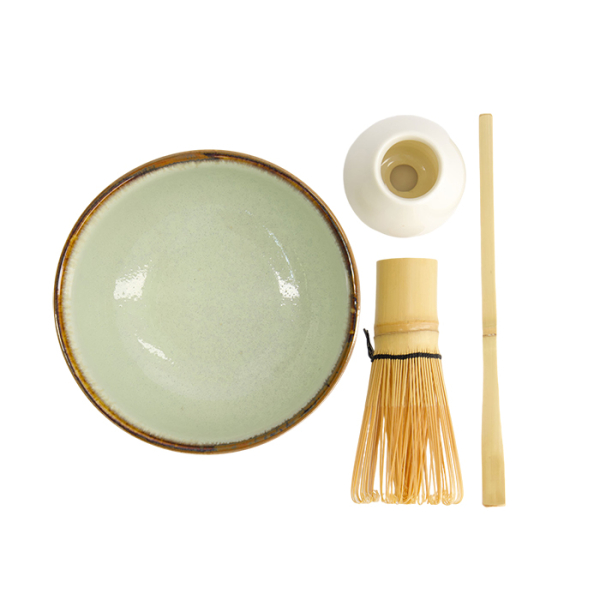 TDS, Matcha Bowl Giftset, 4-piece set, 11 x 8 cm, Wasabi, Item No. 33003
