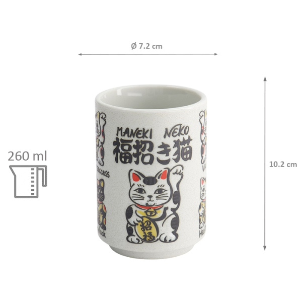 TDS, Becher, Emboss Lucky Cats , Ø 7,2x10,2cm 260ml, Art.-Nr. 33017