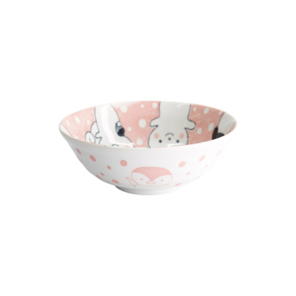 Ramenschale Kawaii Animal Rosa, Porzellan, Ø 21 × 7,8 cm, 1 l, Art.-Nr. 33022