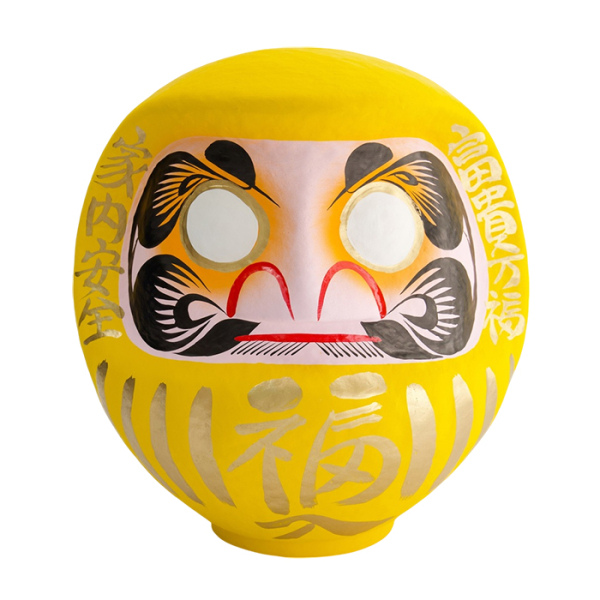 TDS, Daruma, Decoration, Yellow, 40 cm - Item No. 33058