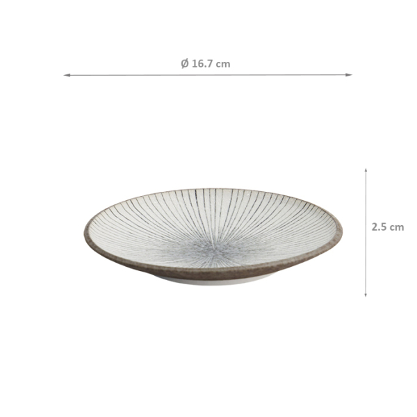 TDS, Runder Teller, Satomaki Tokusa, Ø 16,7x2,5cm, Art.-Nr. 33177