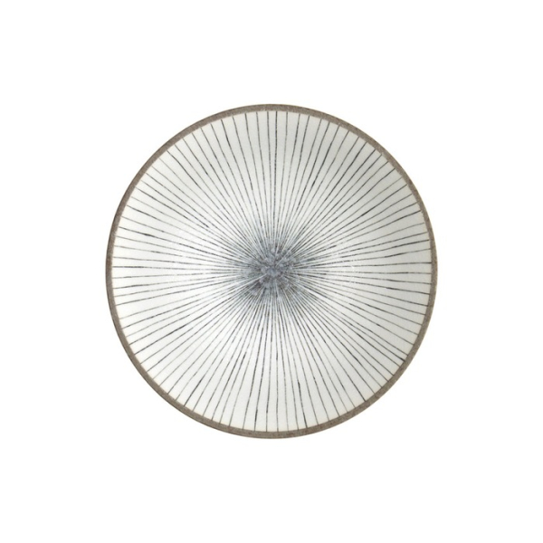 Ramenschale Satomaki Tokusa Braun/Weiß, Porzellan, Ø 21,5 × 9 cm, 1,3 l, Art.-Nr. 33180