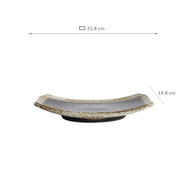 TDS, Oblong Plate, Yuteki Koshui, 21.8x14.8cm, Item No. 33185