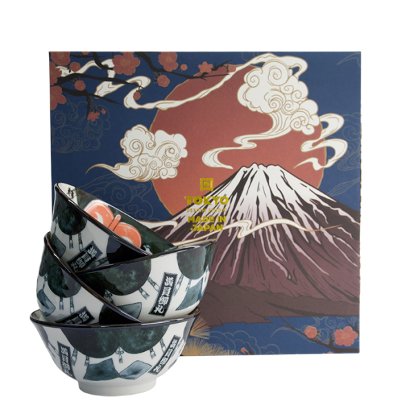 TDS, Bowls Set, Asakusa, 4-piece set, Giftset, Ø 14.8 x 7cm 550 ml, Sumo  - Item No. 33241