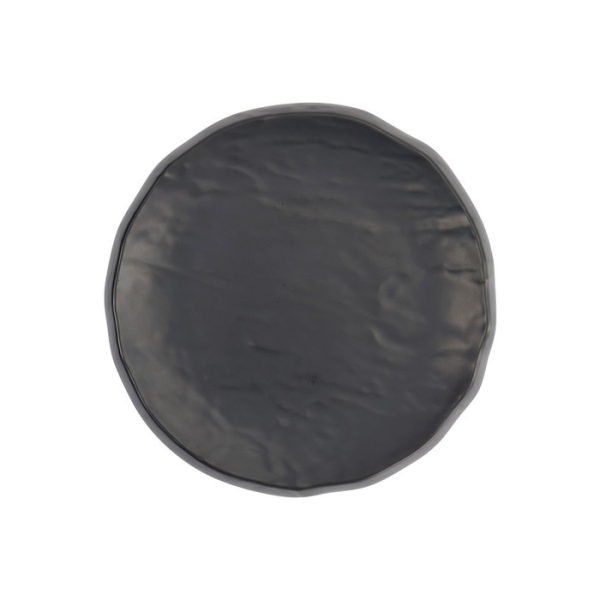 Runder Teller Iwate Black Rock, Melamin, Ø 23 × 2 cm, Art.-Nr. 33278