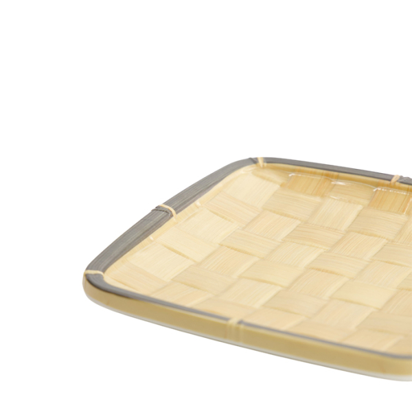 TDS, Square Plate, Bamboo, 15.2x15.2x2cm, Item No. 33290