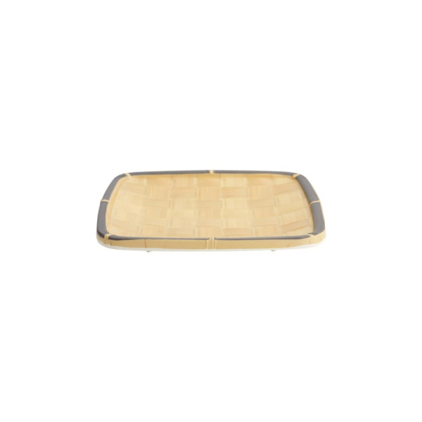Quadratischer Teller, Bambus, 19 × 19 × 2,6 cm, Art.-Nr. 33291