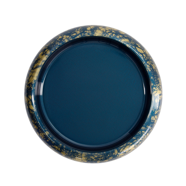 TDS, Sushi Oke, Marble, Outer 37 x 6.9 cm Inner 31.3 x 5 cm, Blue/Gold - Item No. 33298
