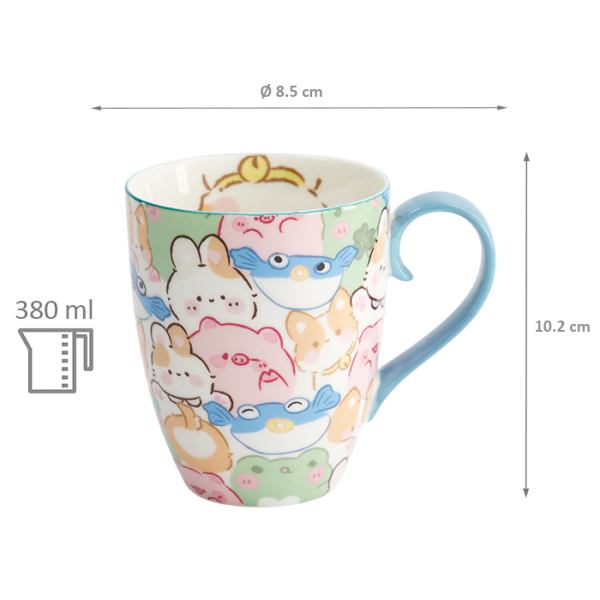 TDS, Tasse, Kawaii Animals, im Geschenkbox, Ø 8,5x10,2cm 380ml, Art Nr. 33356