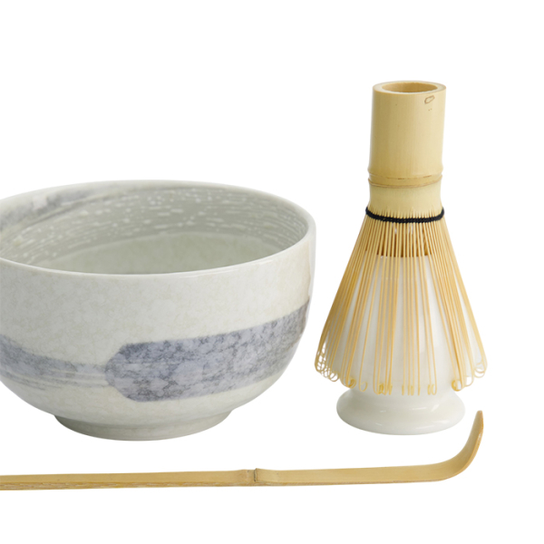 TDS, Matcha Giftset, Hayase White,  4-piece set, Ø 13x7cm, Item No. 33375