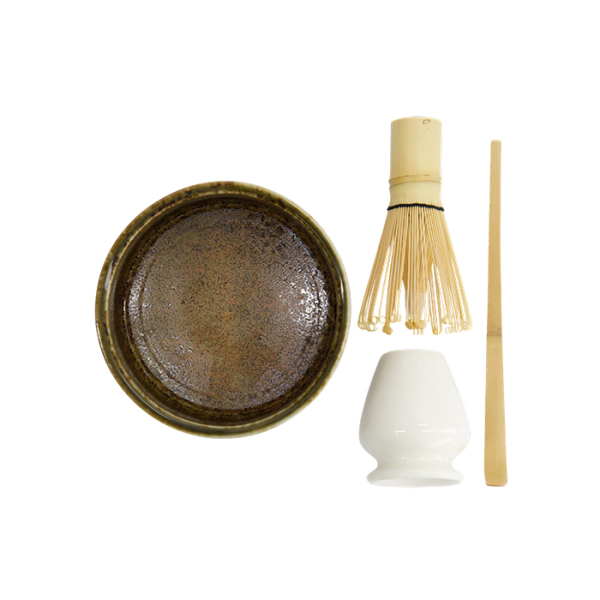 TDS, Matcha Geschenkset, Grün/Braun, 4-tlg., Ø 12x7,5cm, Art.-Nr. 33412