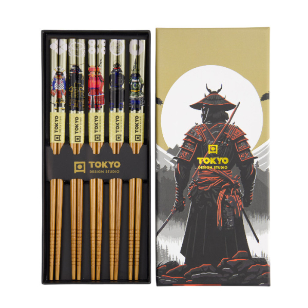 TDS, 5 Paar Essstäbchen Geschenkset, Samurai, Art.-Nr. 33449