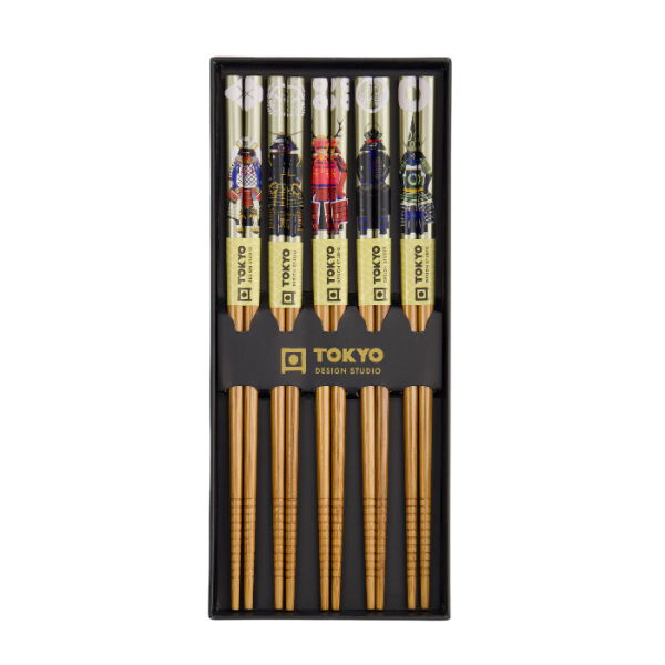 TDS, Chopstick Set, Samurai, 5 pair, Item No. 33449