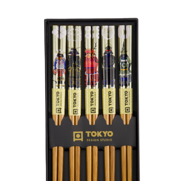 TDS, Chopstick Set, Samurai, 5 pair, Item No. 33449
