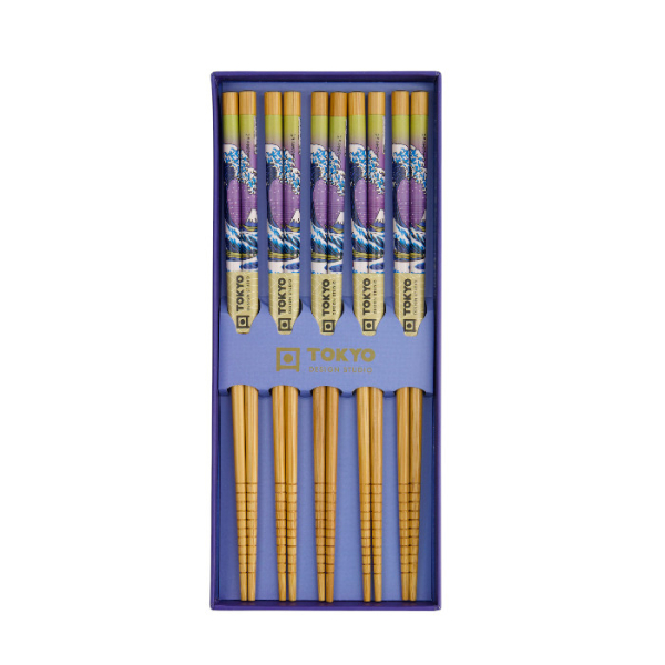 TDS, 5 Paar Essstäbchen Geschenkset, Wave, Art.-Nr. 33450