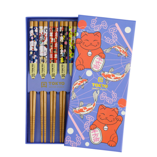 5 Paar Essstäbchen EDO Japan bei g-HoReCa