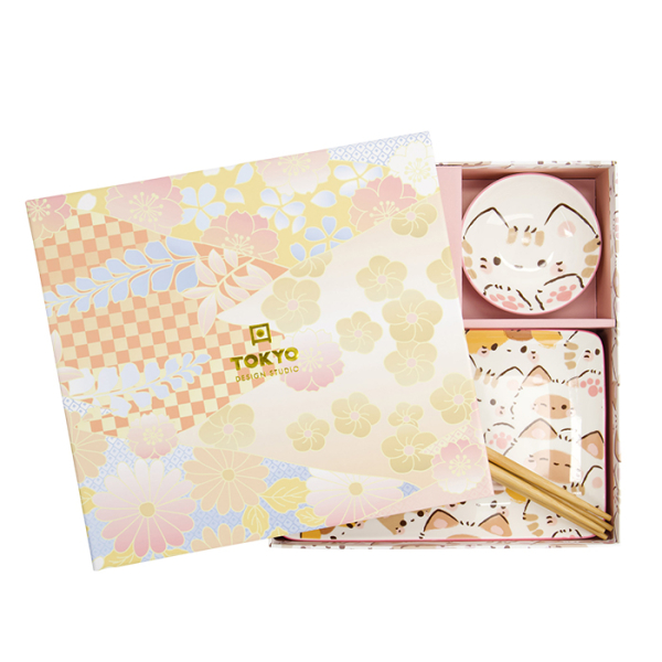 4 w/Chopsticks Blue Kawaii Maiko Sushi Plate Giftset Set at g-HoReCa (picture 2 of 6)