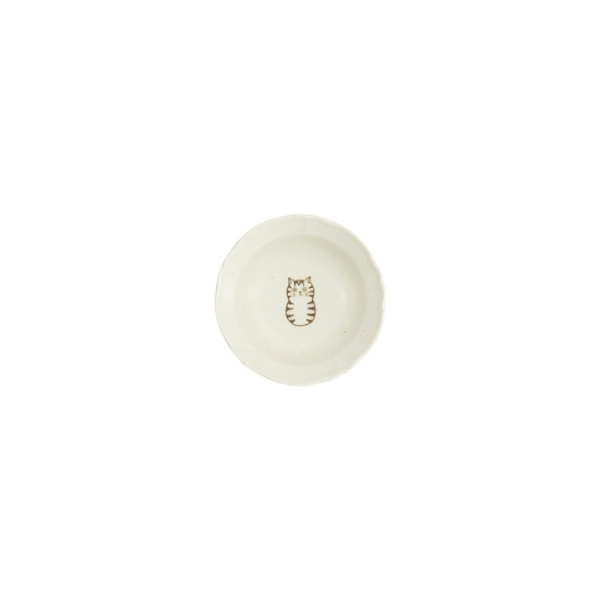 Sauce Bowl Kawaii Cat Dora White, Porcelain, Ø 10 × 3 cm, Item No. 33537
