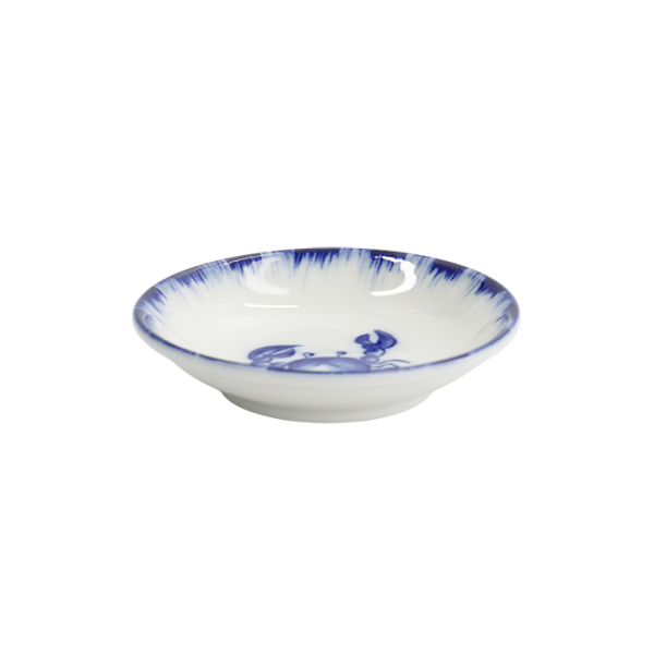 TDS, Sauce Bowl, Crab, Blue/White, Ø 9x2cm - Item No. 33558