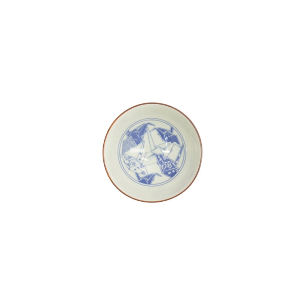 Rice Bowl Kawaii Origami Crane Red (Red/Blue), Porcelain, Ø 11.5 × 6 cm, 300 ml, Item No. 33591