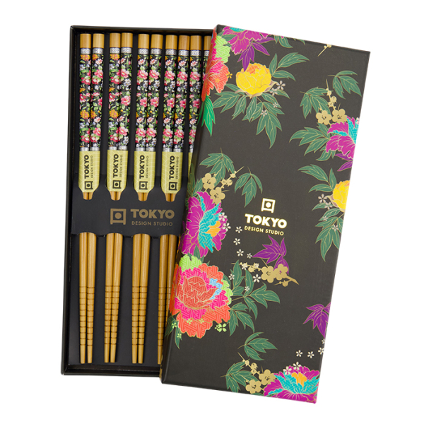 Black Twist Chopstick Set at g-HoReCa