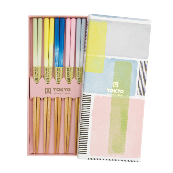 Black Stripe DJ 5 Paar Essstäbchen bei g-HoReCa