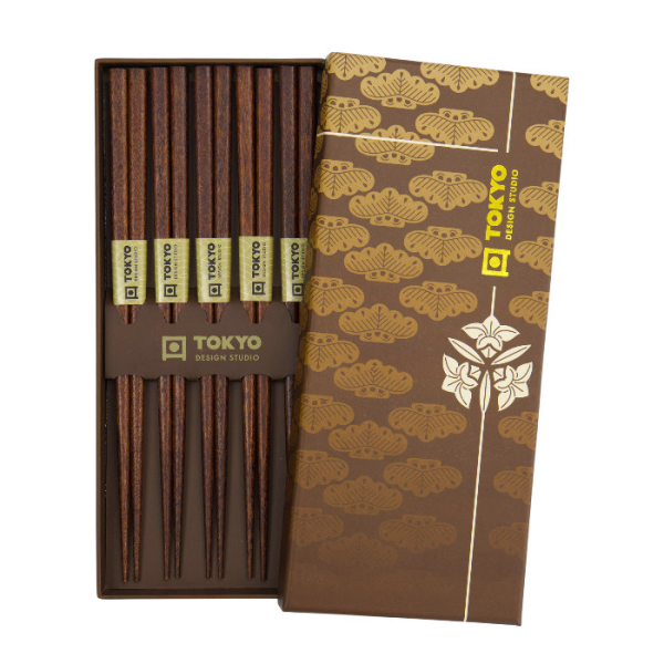 Chopstick Set,5 Black Stripe DJ at g-HoReCa