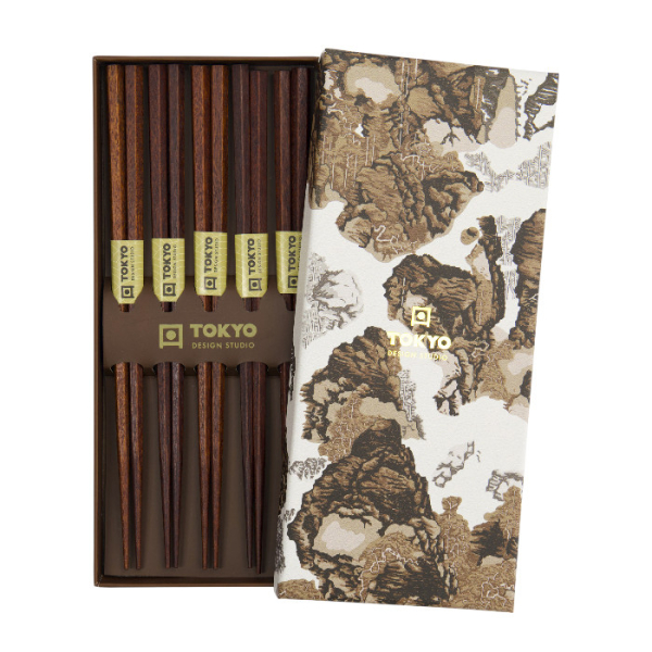 Black Stripe DJ 5 Paar Essstäbchen bei g-HoReCa