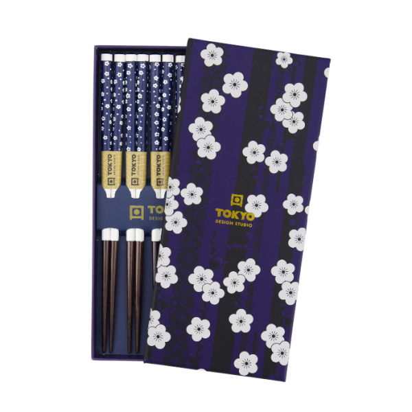 Chopstick Set,5 Black Stripe DJ at g-HoReCa