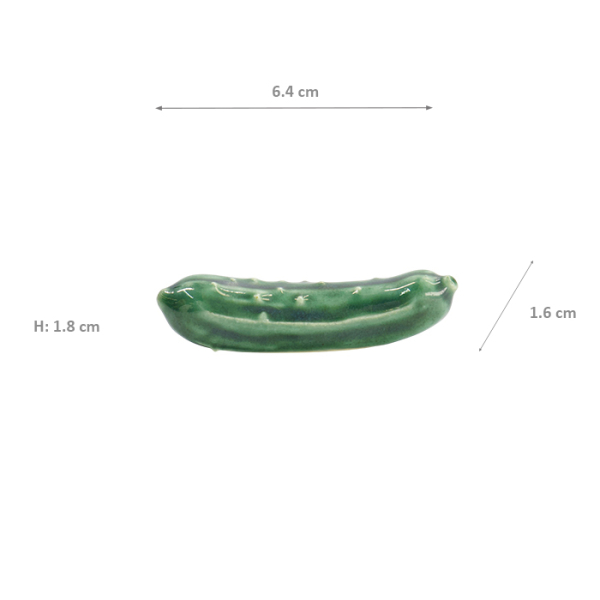 TDS, Kawaii Chopstick Rest, Cucumber, 6.4x1.6x1.8cm, Item No. 33670