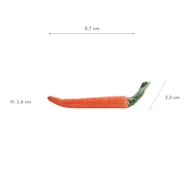 TDS, Kawaii Chopstick Rest, Carrot, 1.6x8.7x2.2cm, Item No. 33672