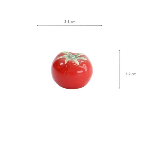 TDS, Kawaii Chopsticks Rest, Tomato, 3.1x2.2cm, Item No. 33673