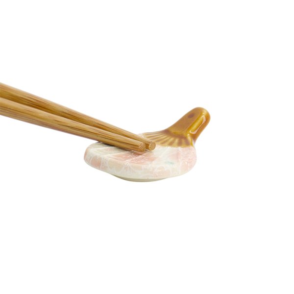 TDS, Kawaii Chopstick Rest, Fan Pink, 4x4.9x1.6cm, Item No. 33684