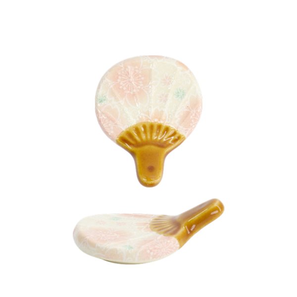 TDS, Kawaii Chopstick Rest, Fan Pink, 4x4.9x1.6cm, Item No. 33684