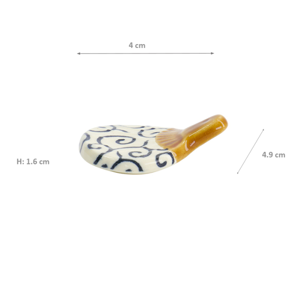 TDS, Kawaii Chopstick Rest, Fan Karakusa, 4x4.9x1.6cm, Item No. 33685