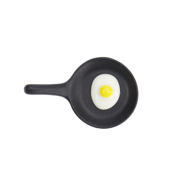 TDS, Kawaii Chopstick Rest, Pan with Egg, 6.7x4.3x2.1cm, Item No. 33688
