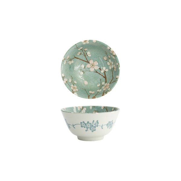 Tokyo Design Studio Bowl Fujisakura Green, Porcelain, Ø 12 × 6.4 cm, 300 ml