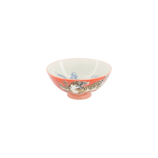 Schale Kawaii Tiger Rot, Porzellan, Ø 14,5 × 6,5 cm, 500 ml, Art.-Nr. 33830