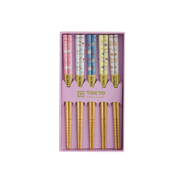 TDS, Kids Chopstick Set, Cats Tayaki, 5 pair, Item No. 33837