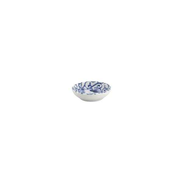 Sauce Bowl Kawaii Cat Neko White/Blue, Porcelain, Ø 7.5 × 3 cm, Item No. 33852