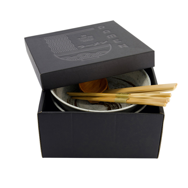 TDS, Ramen Schale Geschenkset, 6-tlg., Masamura Naruto, Braun, Ø 21,5x9cm 1300ml , Art.-Nr. 33901