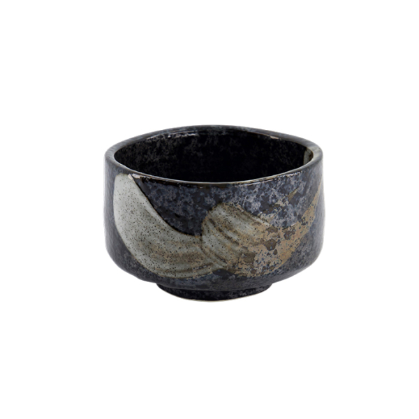 TDS, Matcha Bowl, Black Brush, Ø12x7.5cm, 500ml, Item No. 33904